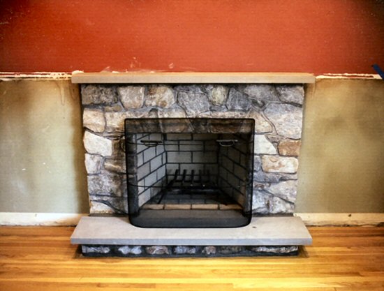 fireplace completed